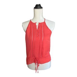 Parker 100% silk Salmon Color Women’s button tank Size Xs